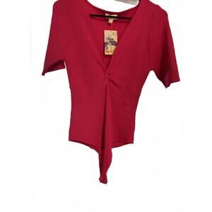 Chic Hot Pink Bodysuit with Tag